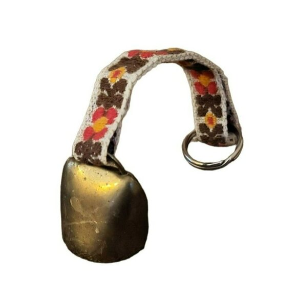 Handmade Alpenschelle Cowbell With Embroidered Strap & Key Ring - Picture 4 of 4